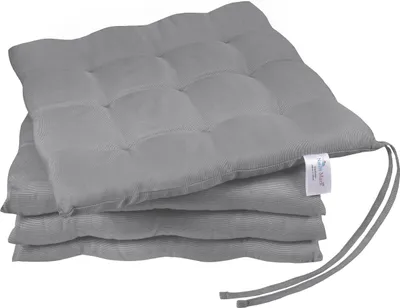 Produktbild von Sitzkissen Silber grau 40 X 40 + 4 CM (4er Pack)