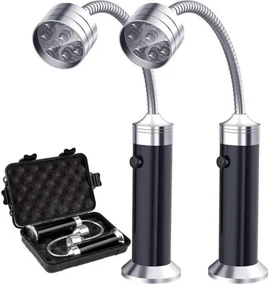 Obrázek produktu pro Sada magnetických venkovních lamp – 2 ks – flexibilní – otočné o 360° – černá