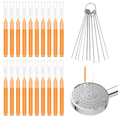 Duschkopf-Reinigungsset, 30-teilig, Edelstahl-Picks & Bürsten