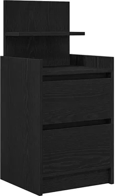 Obrázok produktu pre Nočný stolík s 2 zásuvkami čierne 38x34x80 cm