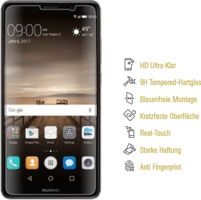 Produktbild von 1x 9H Hartglas für Huawei Mate 9 Displayschutz Schutzglas Schutzfolie Panzerfolie Panzerglas Displayglas Tempered Glasfolie Sicherheitsglas Echtglas