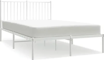 Obrázok produktu pre vidaXL Detská posteľ s čelom kovová biela 120x190 cm