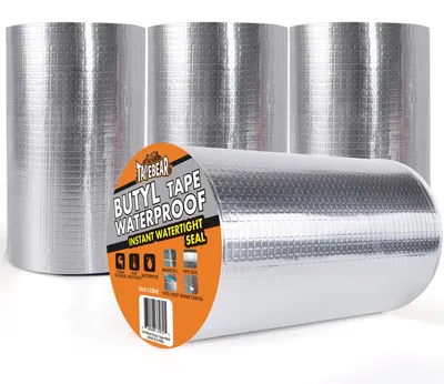 Produktbild von Butylband, wasserdichtes Klebeband, 200 mm x 10 m, starkes Dichtungstape, 4 Rollen