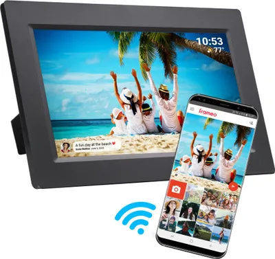 Produktbild von Denver PFF-1015 Digitaler WLAN-Bilderrahmen - 10.1" IPS Touchscreen & Frameo App