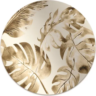 Obrázek produktu pro Kulatá ochranná podložka pod podlahu - Ochranná podložka pod židli - Podložka pod podlahu - 140x100 cm - Palmové listy