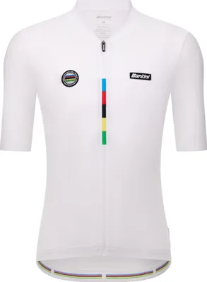 Produktbild von SANTINI Kurzarm Fahrradtrikot - UCI WORLD CHAMPION - Weiß 2XL