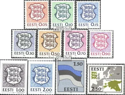 Produktbild von Briefmarken Estland 1991 Mi 165-175 (kompl.Ausg.) Jahrgang 1991 komplett postfrisch Staatswappen