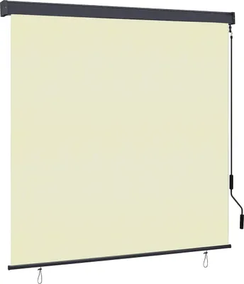 Image de Store enrouleur Crème 180 x 250 cm Tissu et Aluminium