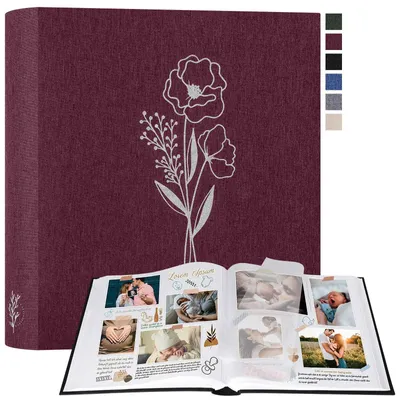 Productafbeelding van Elzusha - Fotoalbum voor Scrapbooking, 100 Witte Pagina's met Scheidingsbladen