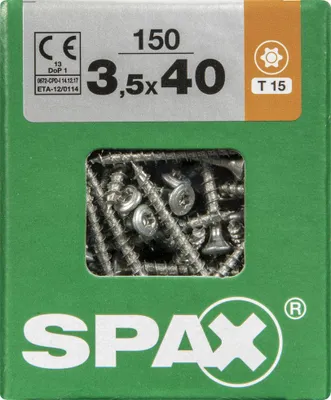 Produktbild von Spax Universalschrauben 3.5 x 40 mm TX 20 Linsenkopf - 150 Stk.