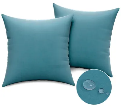 Productafbeelding van Waterdichte kussenslopen, set van 2, 80x80 cm, blauw, ademend, geschikt voor mensen met allergieën