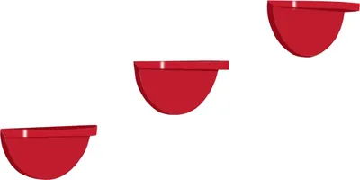 Produktbild von Wandregal 3er Set Konsole Altona Rot