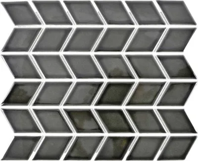 Produktbild von Keramikmosaik DS B01W 26,6x30,75 cm schwarz