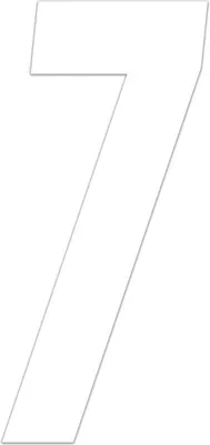 Obrázok produktu pre Nálepka číslo závodu pre Moto Cross "7", biela 21 cm