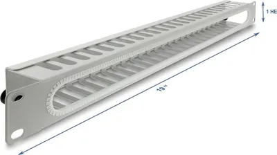 Produktbild von DeLOCK 67278, Kabelmanagementtafel, Stahl, Grau, 1 Stück(e)