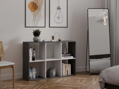 Obrázok produktu pre Policový regál RAINIS 2 - antracit / biely