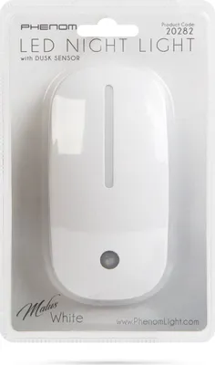Produktbild von Nachtlicht Steckdose Stecker Lampe - Weiß - Automatisch mit Tag/Nacht Sensor - Für Kinder/Erwachsene