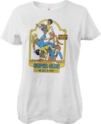 Produktbild von Super Glue Is Not A Toy Girly Tee - X-Large - White