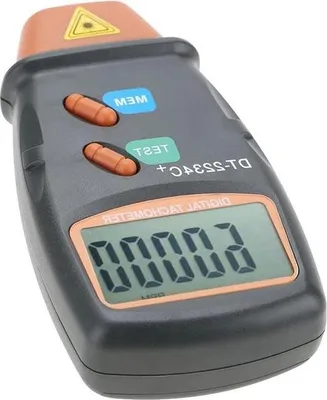 Zdjęcie produktu dla Cyfrowy tachometr DT-2234C + bezdotykowy mini tachometr fotograficzny LCD, zakres prędkości 25 obr/min - 99999 obr/min