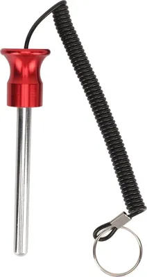 Produktbild von Turnhallen-Gewichtsstapel-Pin mit Trageband, verbesserte Sicherheit, Wahlsperre, Zubehör für Workout, Fitness-Übungen, Rot, 8 mm, 105 mm