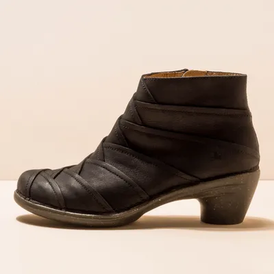 Produktbild von El naturalista Schnürstiefel mit hoher absatz N5337 PLEASANT BLACK-BLACK / AQUA Farbe Black-black