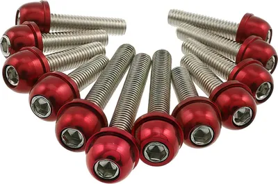 Image de Kit de vis pour carter moteur M6 STR8 rouge pour Minarelli