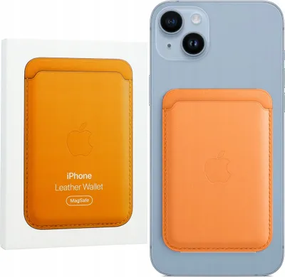 Produktbild von Apple MHLP3ZM/A, Kartenhalter, Orange, Leder, Apple, iPhone 12 Pro iPhone 12 Pro Max iPhone 12 mini iPhone 12, 1 Stück(e)