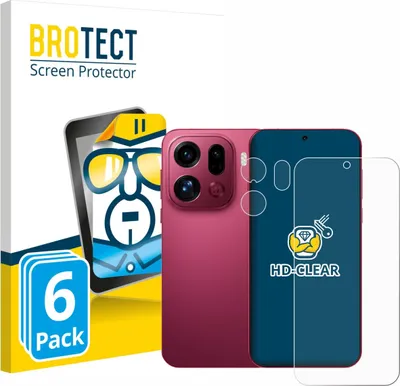 Produktbild von 6x Für Oppo Find X9 Pro (Display+Kamera) Schutzfolie BROTECT Displayschutz Display Schutz Folie Klar Transparent