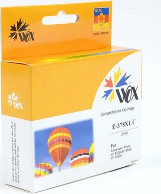 Image de Encre Wox Cyan EPSON 378XL remplacement C13T37924010 (C13T37824010)
