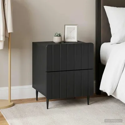 Productafbeelding van Maison Exclusive - Nachtkastje, 2 stuks, zwart, 43 x 34,5 x 49,5 cm, houtvezel