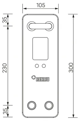 Image de Bloc de montage REHAU, radiateur à vanne, RAUTITAN stabil 16,2 x 2,6, 1 pièce