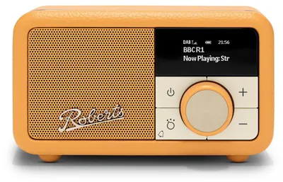Obrázok produktu pre Roberts Radio Revival Petite 2, Cestovné, Analógový a digitálny, DAB, DAB+, FM, USB Typ-C, Žltá, Tlačidlá