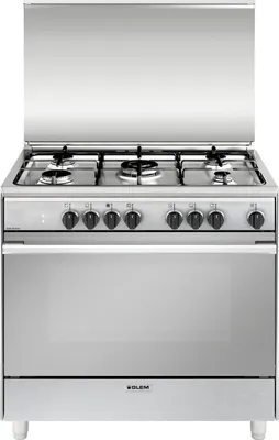 Image de Glem Gas UN965MI Cuisinière Cuisinière électrique indépendante à gaz Acier inoxydable