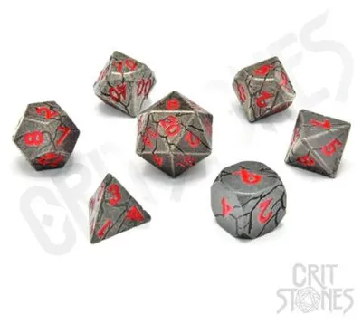 Produktbild von Dice - Metal - 7-Die Set - Fractured Fate