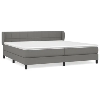 Produktbild von Boxspringbett mit Matratze Dunkelgrau 200x200 cm Stoff