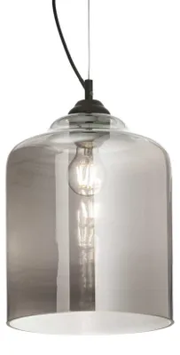 Obrázek produktu pro Vintage-Decò Bistro' Suspension Smoked Metal 1 Light E27 D24