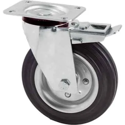 Obrázek produktu pro PRŮMYSLOVÉ OTOČNÉ KOLESO S BRZDOU 200 mm – nosnost 200 kg