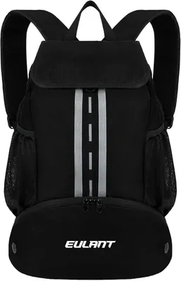 Produktbild von Multifunktionale Fußballrucksack, Schuhfach, 47x32x15 cm, Wasserdicht, Schwarz