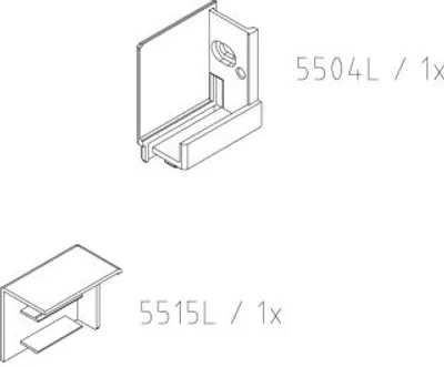 Produktbild von Kermi 2535899 EBNI022 Set Wandwinkel li.