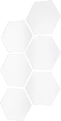Produktbild von Spiegel Wandspiegel Sechseckig 6er Set Spiegelfliesen SELBSTKLEBEND 18x21 cm
