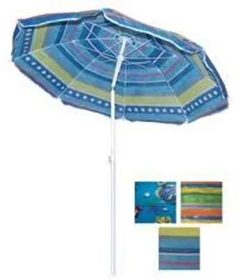 Productafbeelding van Strandparasol, ronde vorm, diameter 160 cm - diverse kleuren