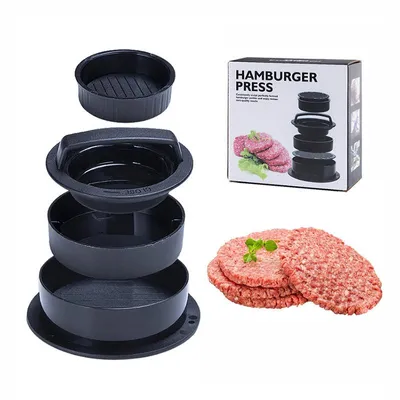 Zdjęcie produktu dla Prasa praska ręczna okrągła forma do formowania burgerów hamburgerów mięsa
