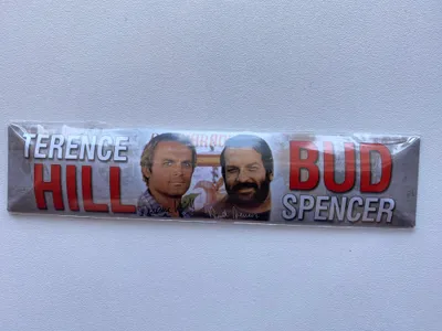 Produktbild von Bud Spencer & Terence Hill Blechschild mit Magnet Autogramm 16 x 3,5 cm