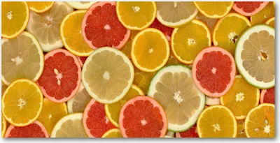 Produktbild von Tulup® Glas-Bild - 100x50 -Wandkunst - Wandbild hinter gehärtetem Sicherheitsglas  - Essen & Getränke - Zitrusfrüchte - Mehrfarbig