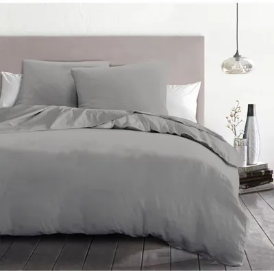 Produktbild von 3-teiliges Mikrofaser-Bettwäscheset, 82 g – 240 x 260 cm – Hellgrau