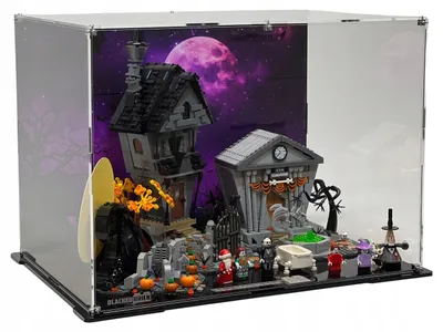 Immagine prodotto di Vetrina nera per LEGO® 21351 Ideas – Disney: Halloween, con retro stampato