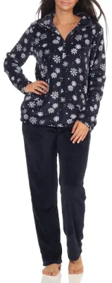 Produktbild von Wunderschöner Damen Hausanzug aus in winterlichem Design - 291 216 97 951 ; marine , 40