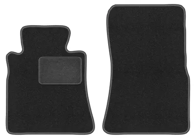Image de Tapis avant en moquette pour Mercedes SE W126 1979-1991 (berline) – 2 pièces, gris graphite, sur mesure – Wielganizator LUX
