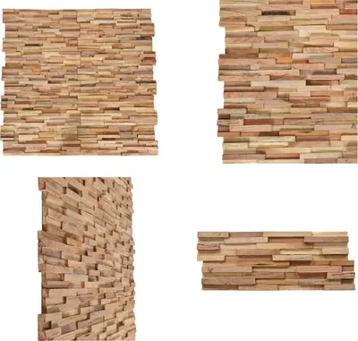 Zdjęcie produktu dla vidaXL Panele ścienne 3D 10 szt. 1,08 m² lite drewno tekowe - Panele ścienne - Panele ścienne - Dekoracja ścienna - Dekoracje ścienne