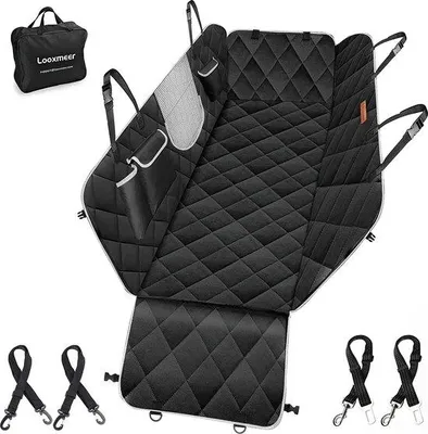 Immagine prodotto di Tappetino impermeabile per auto per cani, 137x147 cm, resistente ai graffi, nero